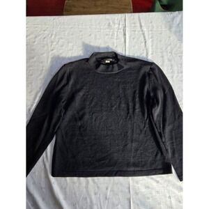 St. John Black Long Sleeve Sweater